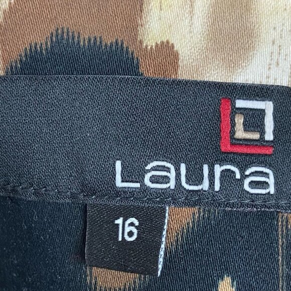 Laura Camo Blazer Brown Jacket Camouflage Size 16 Camouflage‎ Professional Boho - Picture 3 of 10